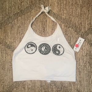 Yin and Yang Halter Top
